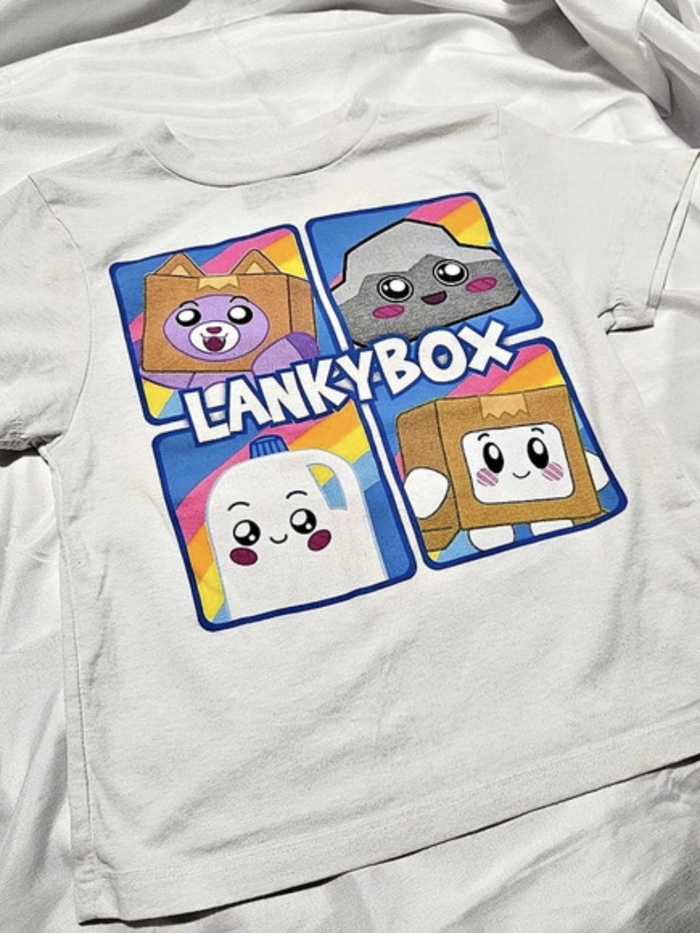 LankyBox Kids Graphic T-Shirt Boxy Foxy Rocky Milky -Size Youth S (6)